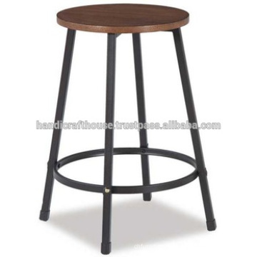 Banco Industrial Round Wide High Simple Bar Stool